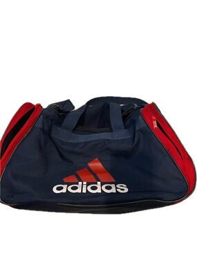 Adidas Defender Medium 20"x12"x10" Blue Red Duffel Bag